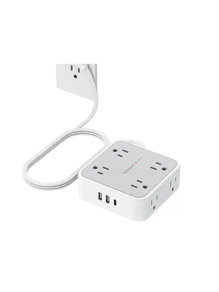 11-in-1 Surge Protector Power Strip, USB-C 20W, 5 Ft Cord, photo 3