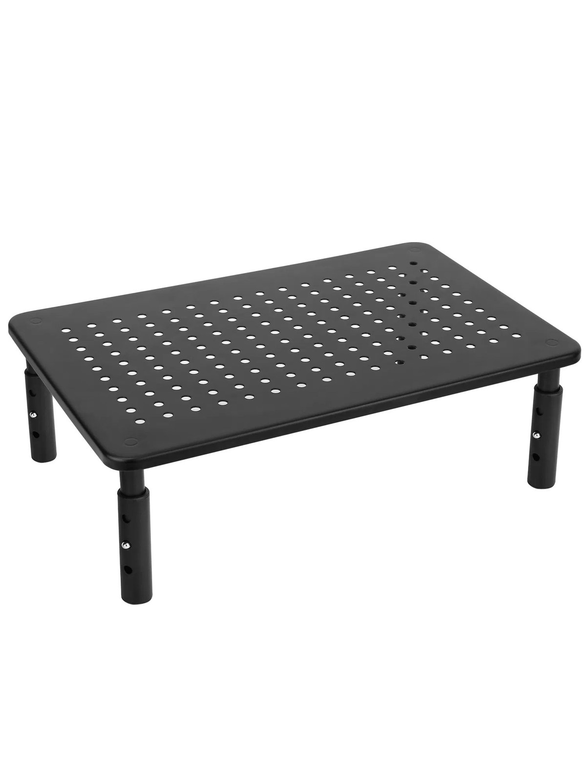 3-Level Monitor Stand, Ventilated Metal Mesh Riser, 44 Lb Capacity, Bl, photo 1