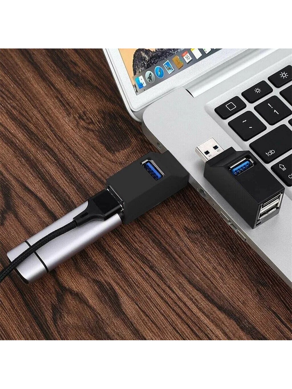3-Port USB 3.0 Hub, Compact Splitter, 2-Pack, photo 2