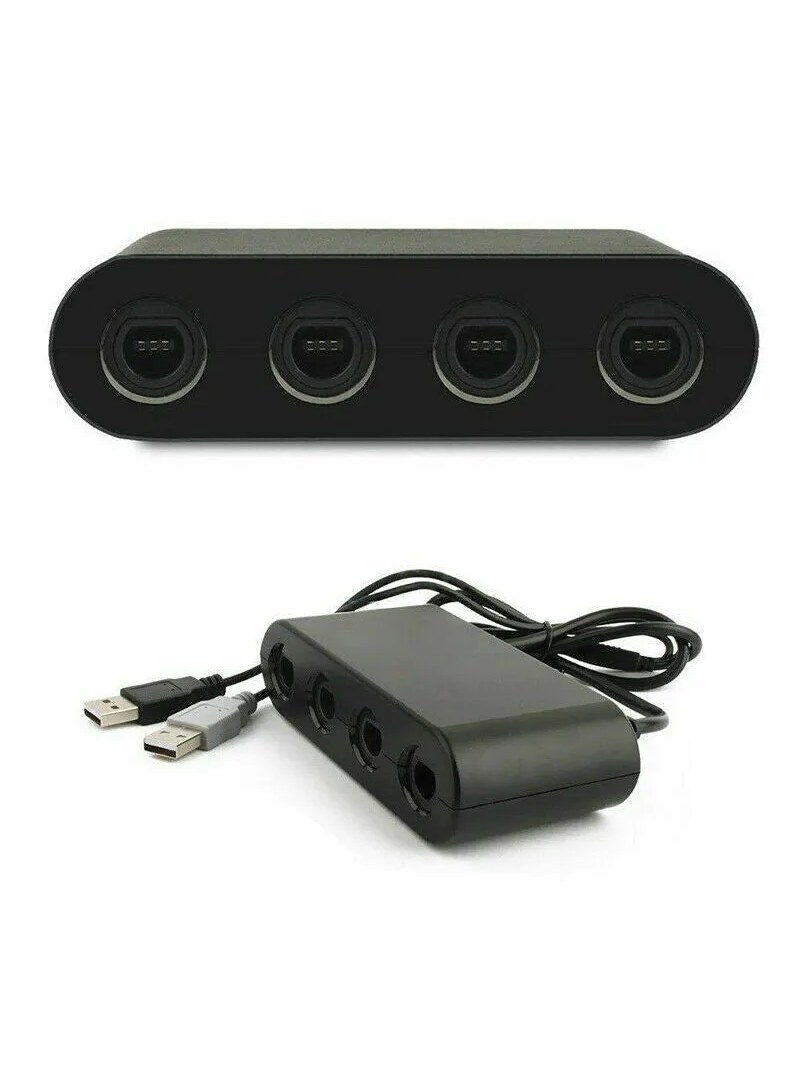 Black 4-port cube controller adapter with USB plugs, photo 3