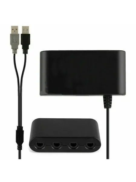 Black 4-port cube controller adapter with USB plugs, photo 4