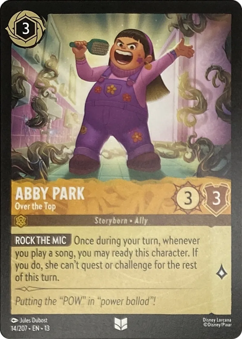 2026 Disney Lorcana Attack of the Vine! Abby Park - Over the Top #14/207 Uncommon front