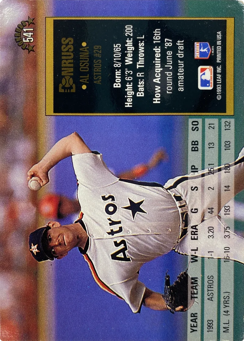 Al Osuna #541, back