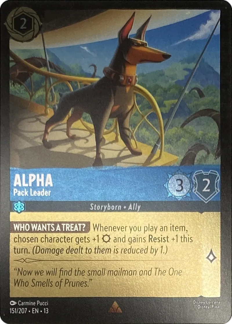 2026 Disney Lorcana Attack of the Vine! Alpha - Pack Leader #151/207 Rare front