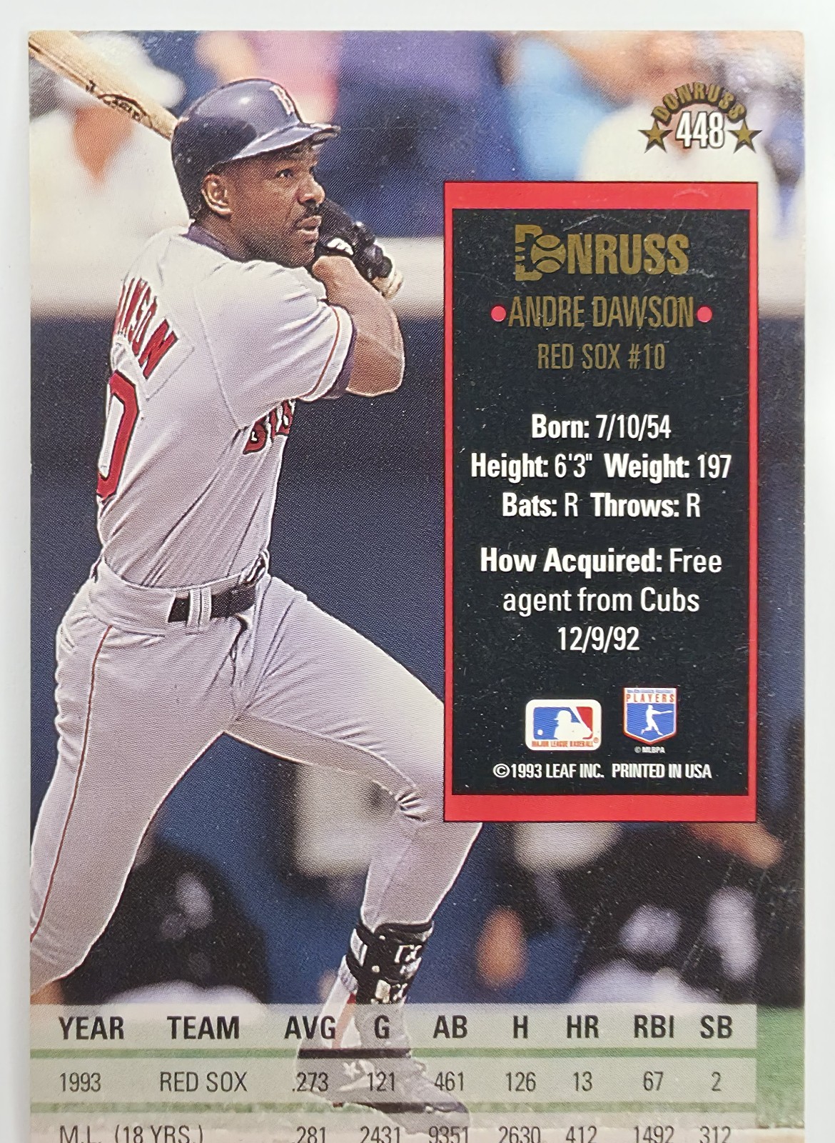 Andre Dawson back