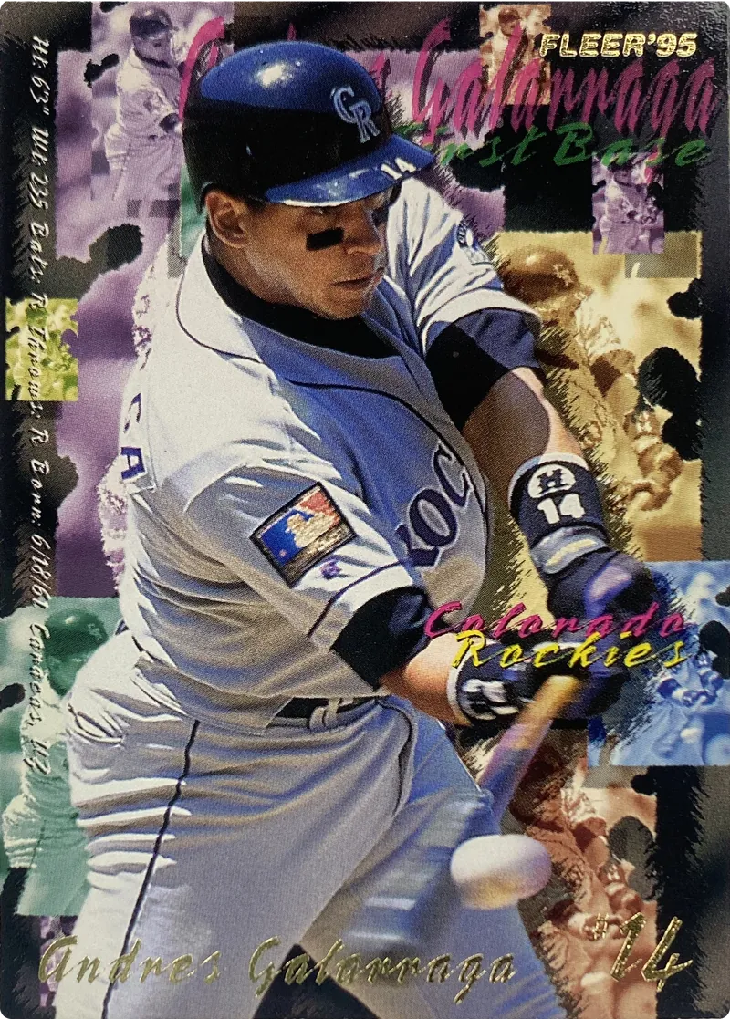 1995 Fleer Andres Galarraga #518 Colorado Rockies front