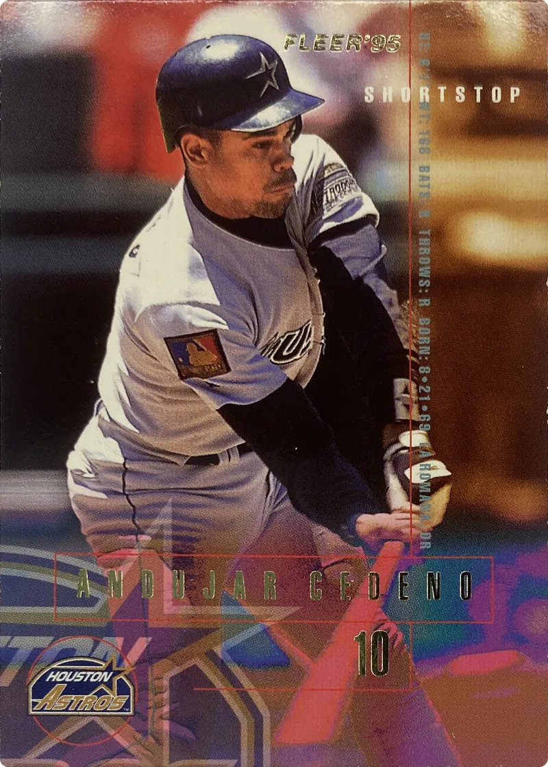 1995 Fleer Andujar Cedeno #455 Houston Astros front