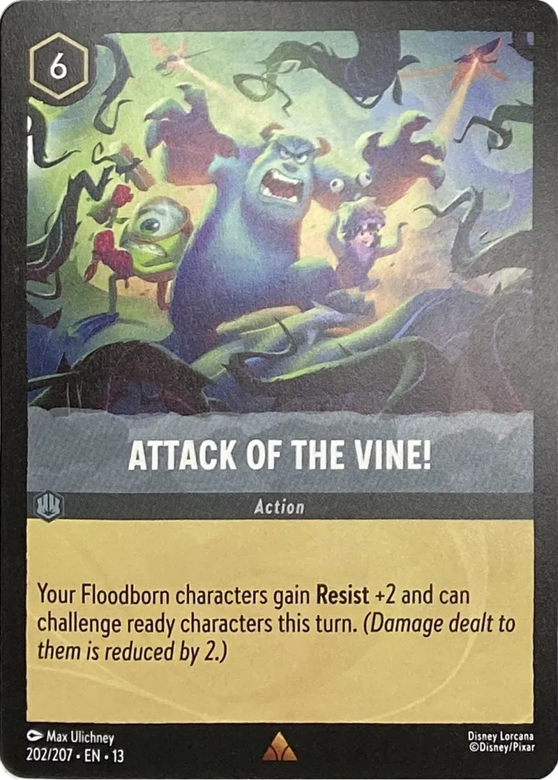 2026 Disney Lorcana Attack of the Vine! Attack of the Vine! #202/207 Rare front