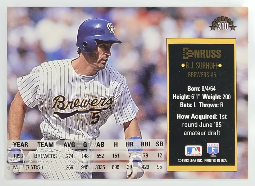 B.J. Surhoff back