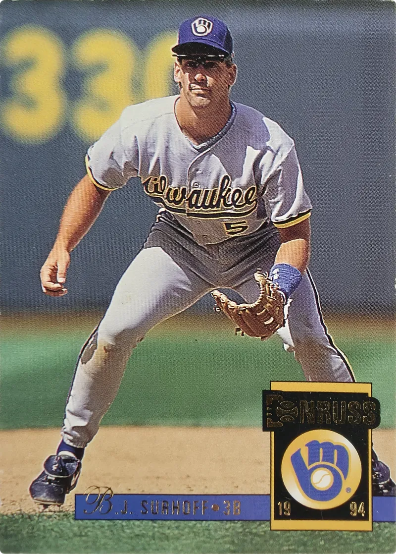1994 Donruss B.J. Surhoff #310 Milwaukee Brewers, front