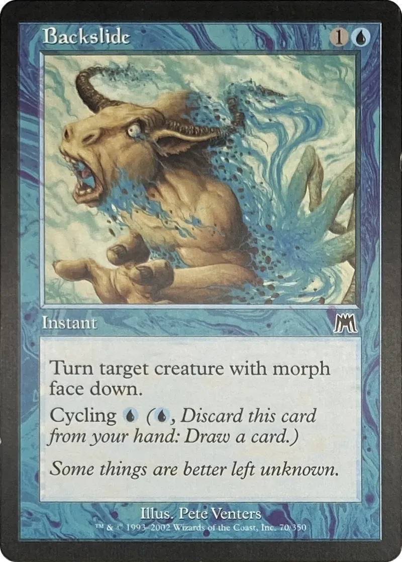 2002 Magic: The Gathering Onslaught Backslide #70/350 Common front