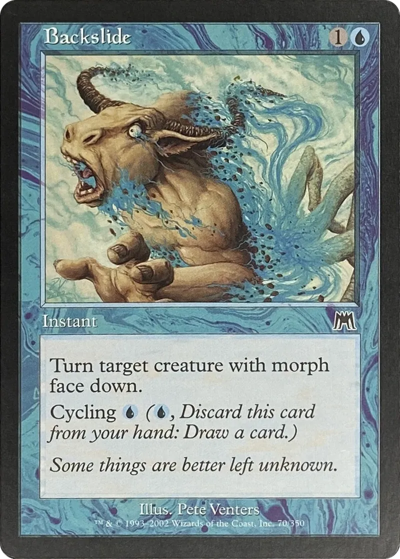 2002 Magic: The Gathering Onslaught Backslide #70/350 Common front