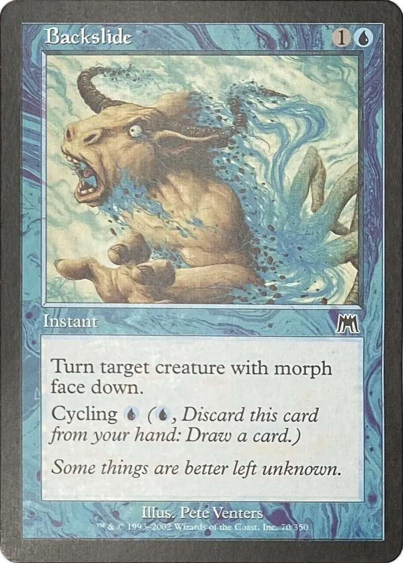 2002 Magic: The Gathering Onslaught Backslide #70/350 Common front