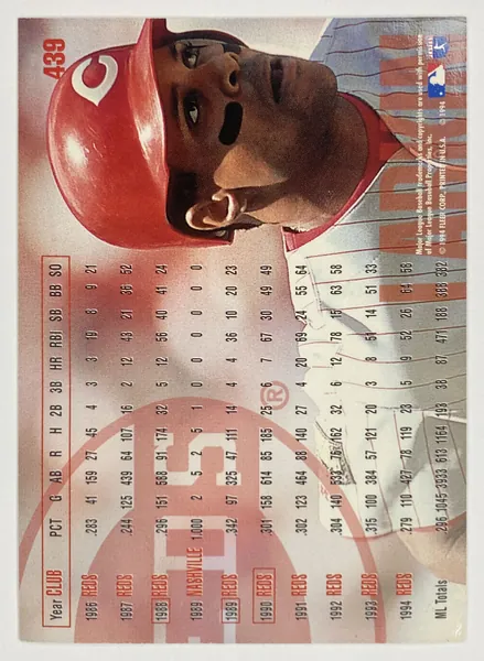 1995 Fleer Barry Larkin #439 Cincinnati Reds back