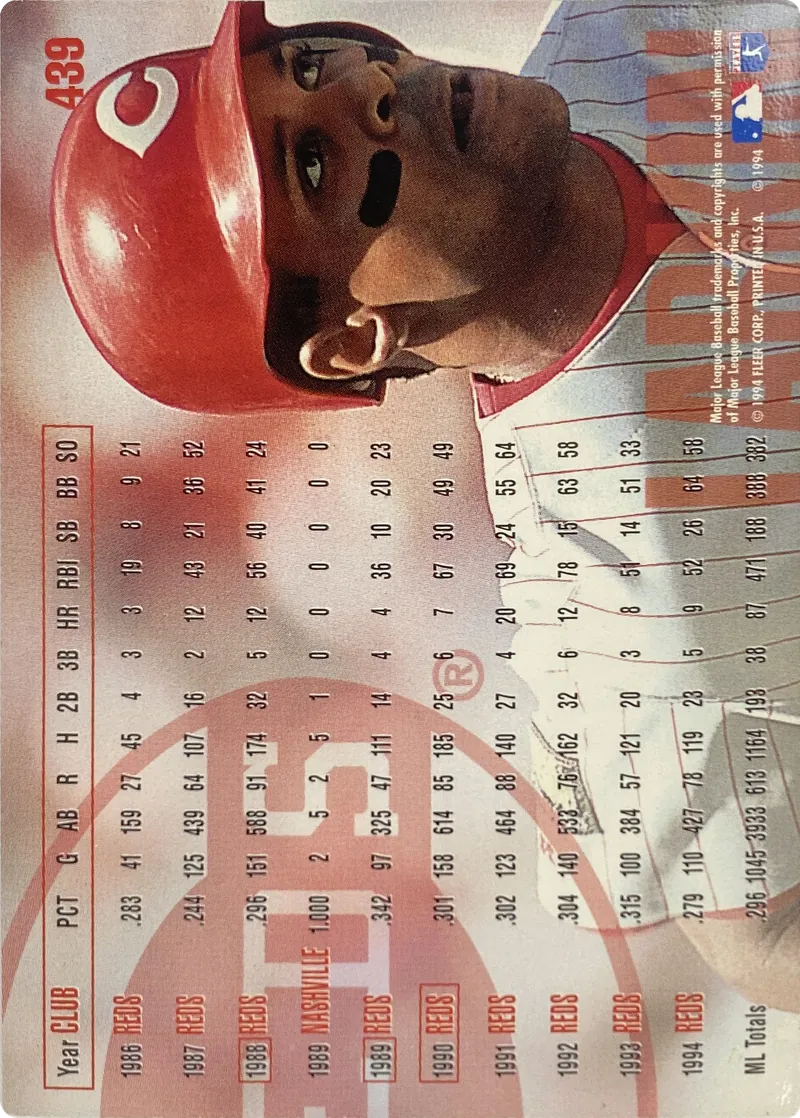 Barry Larkin #439, back