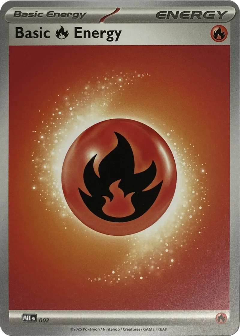 2025 Pokemon MEE: Mega Evolution Energies Basic Fire Energy #2 Common front