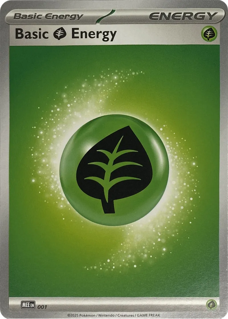 2025 Pokemon MEE: Mega Evolution Energies Basic Grass Energy #1 Common front