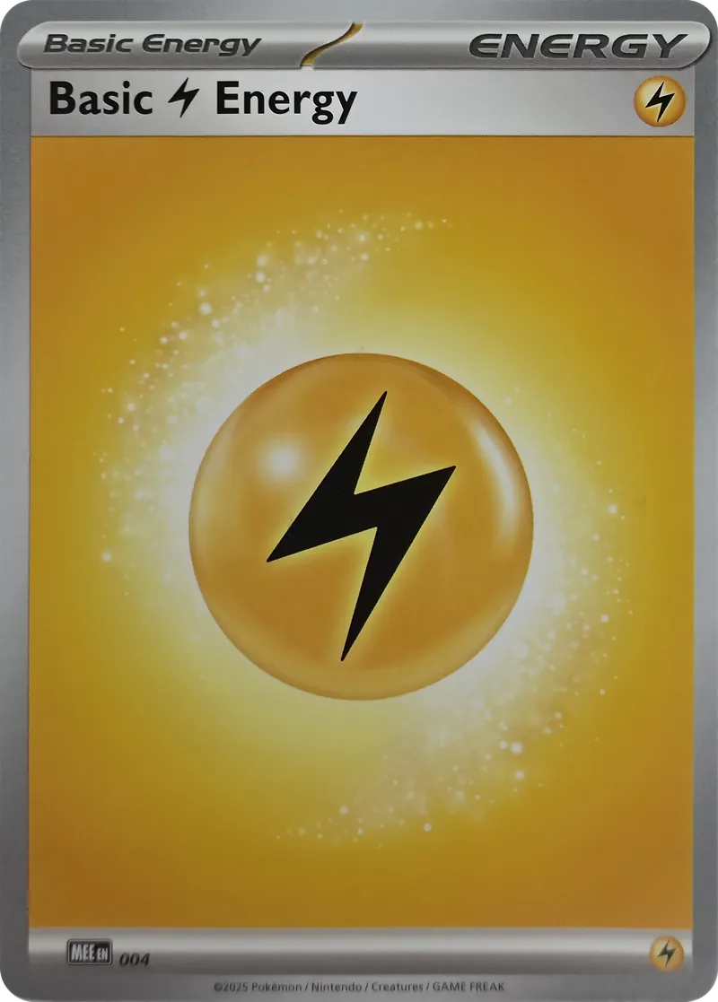2025 Pokemon Mega Evolution Energies Basic Lightning Energy #004 Common front