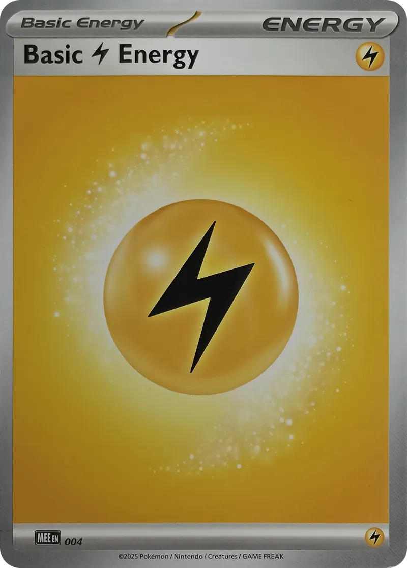 2025 Pokemon Mega Evolution Energies Basic Lightning Energy #004 Common front