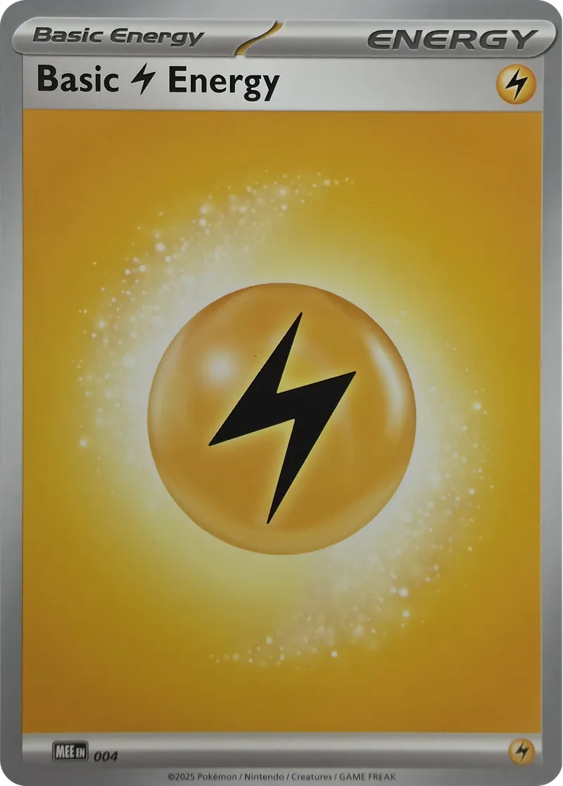2025 Pokemon Mega Evolution Energies Basic Lightning Energy #004 Common front
