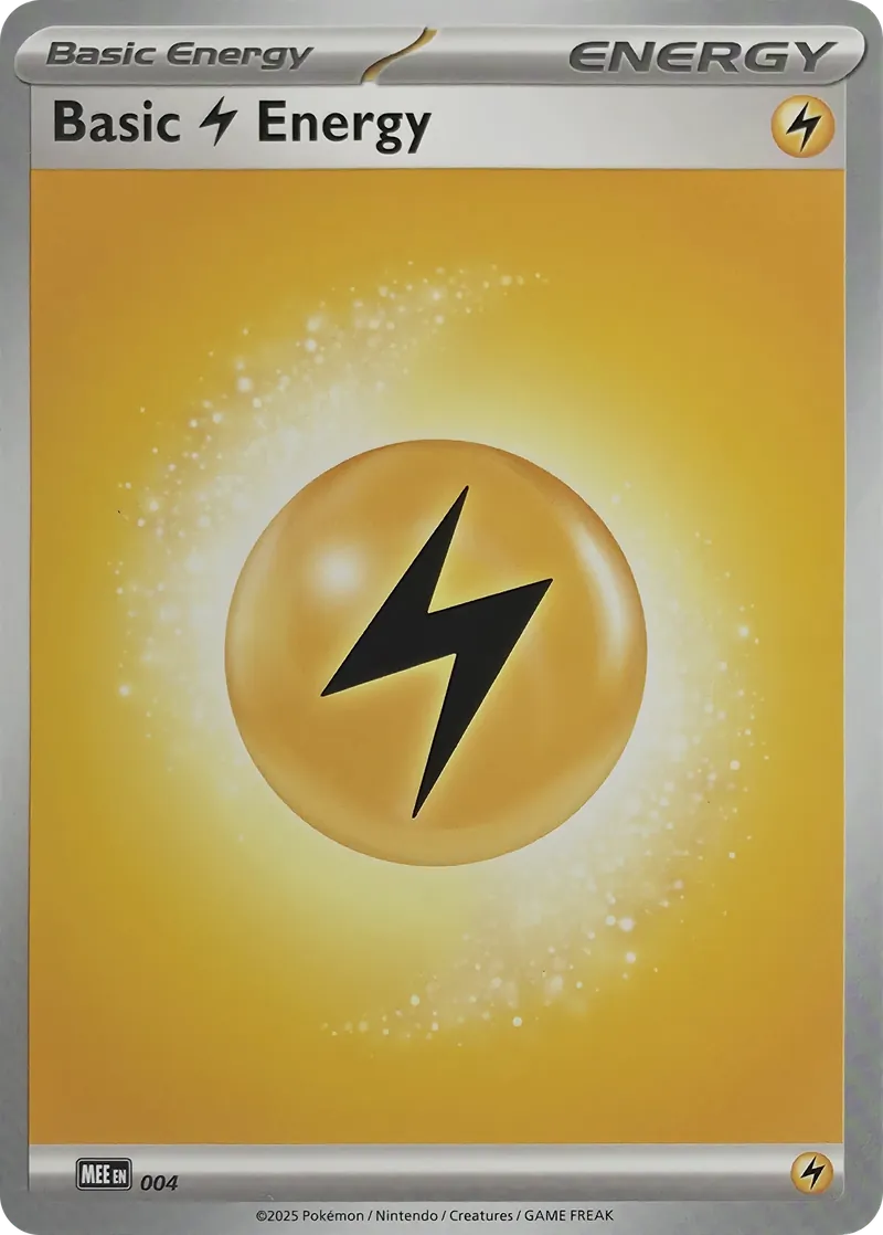 2025 Pokemon Mega Evolution Energies Basic Lightning Energy #004 Common front