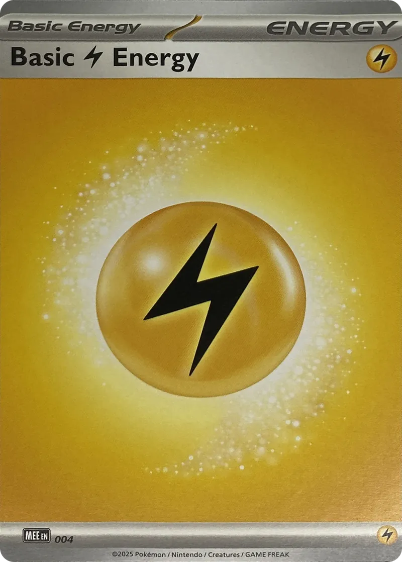 2025 Pokemon MEE: Mega Evolution Energies Basic Lightning Energy #4 Common front