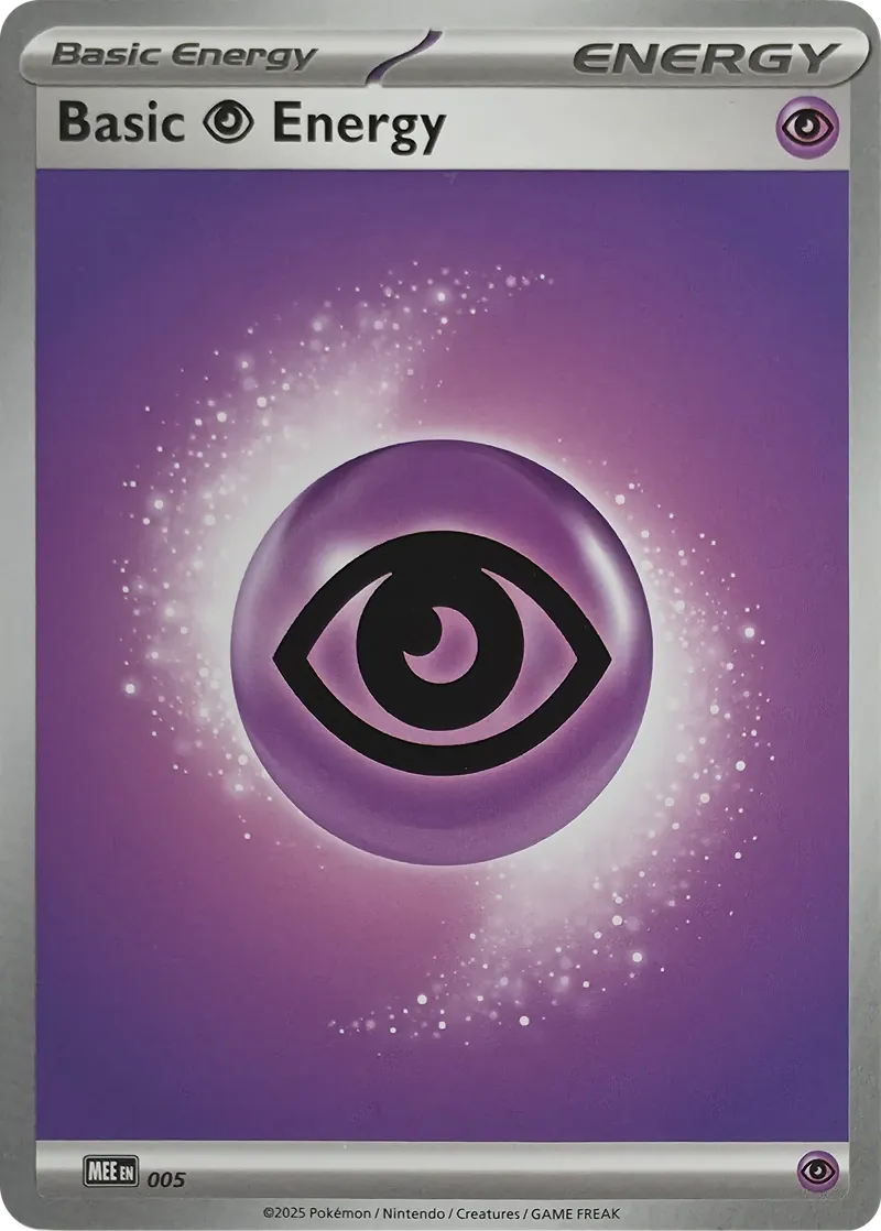 2025 Pokemon Mega Evolution Energies Basic Psychic Energy #005 front