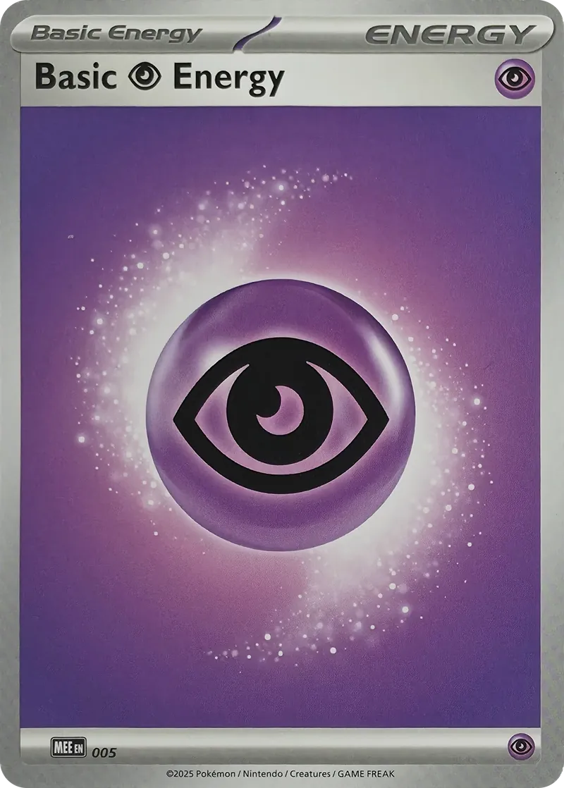 2025 Pokemon Mega Evolution Energies Basic Psychic Energy #005 front
