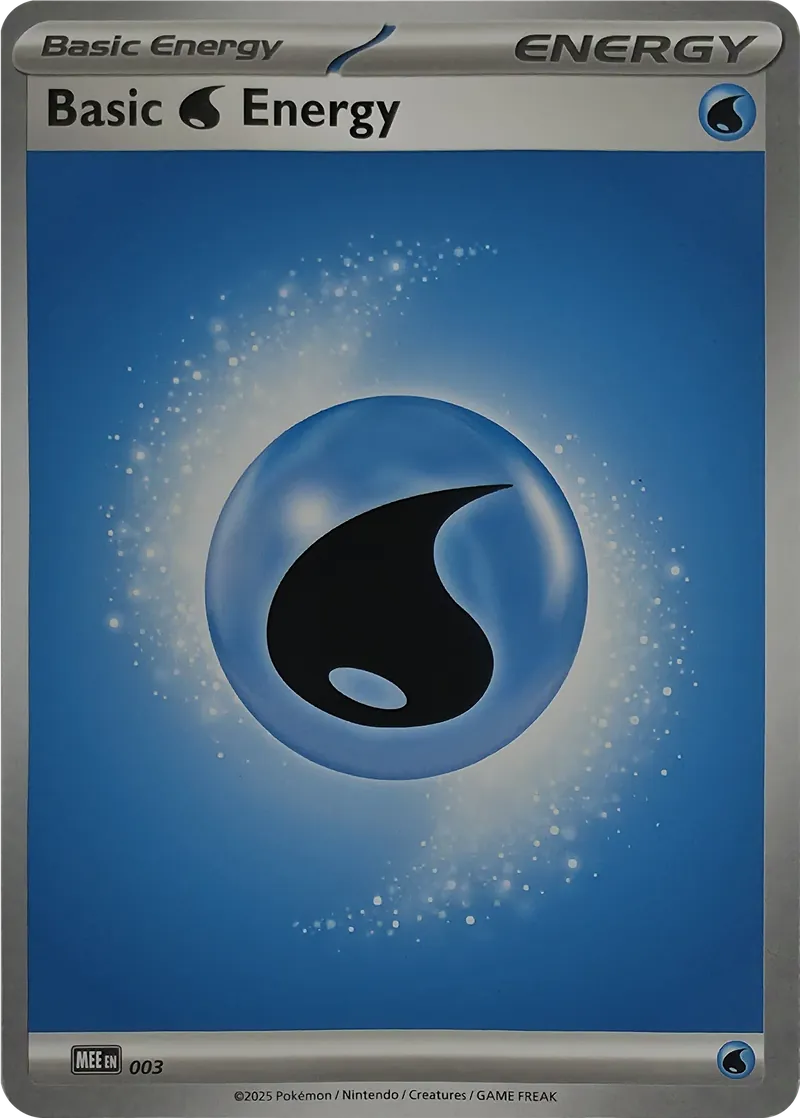 2025 Pokemon Mega Evolution Energies Basic Water Energy #003 Common front