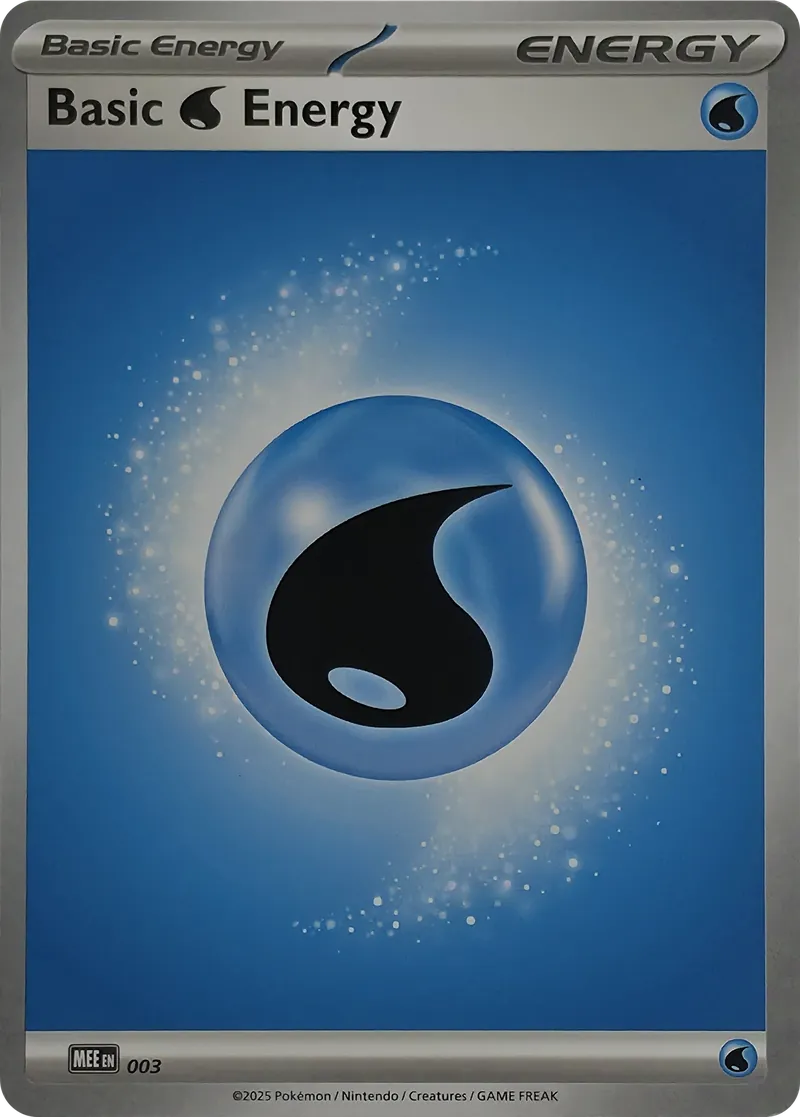 2025 Pokemon Mega Evolution Energies Basic Water Energy #003 Common front