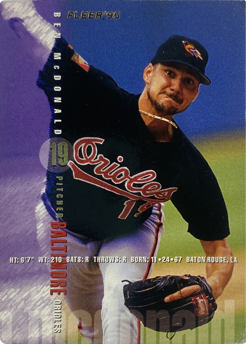 1995 Fleer Ben McDonald #11 Baltimore Orioles front