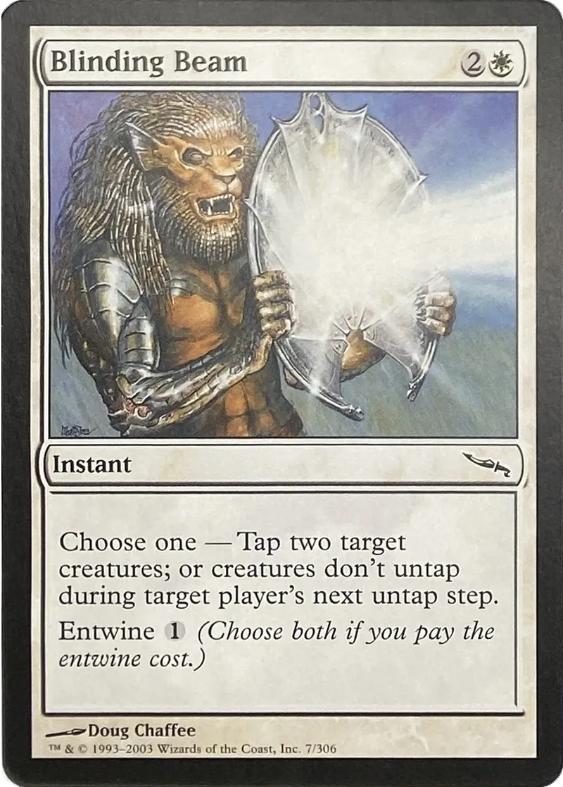 2003 Magic: The Gathering Mirrodin Blinding Beam #7/306 Common front