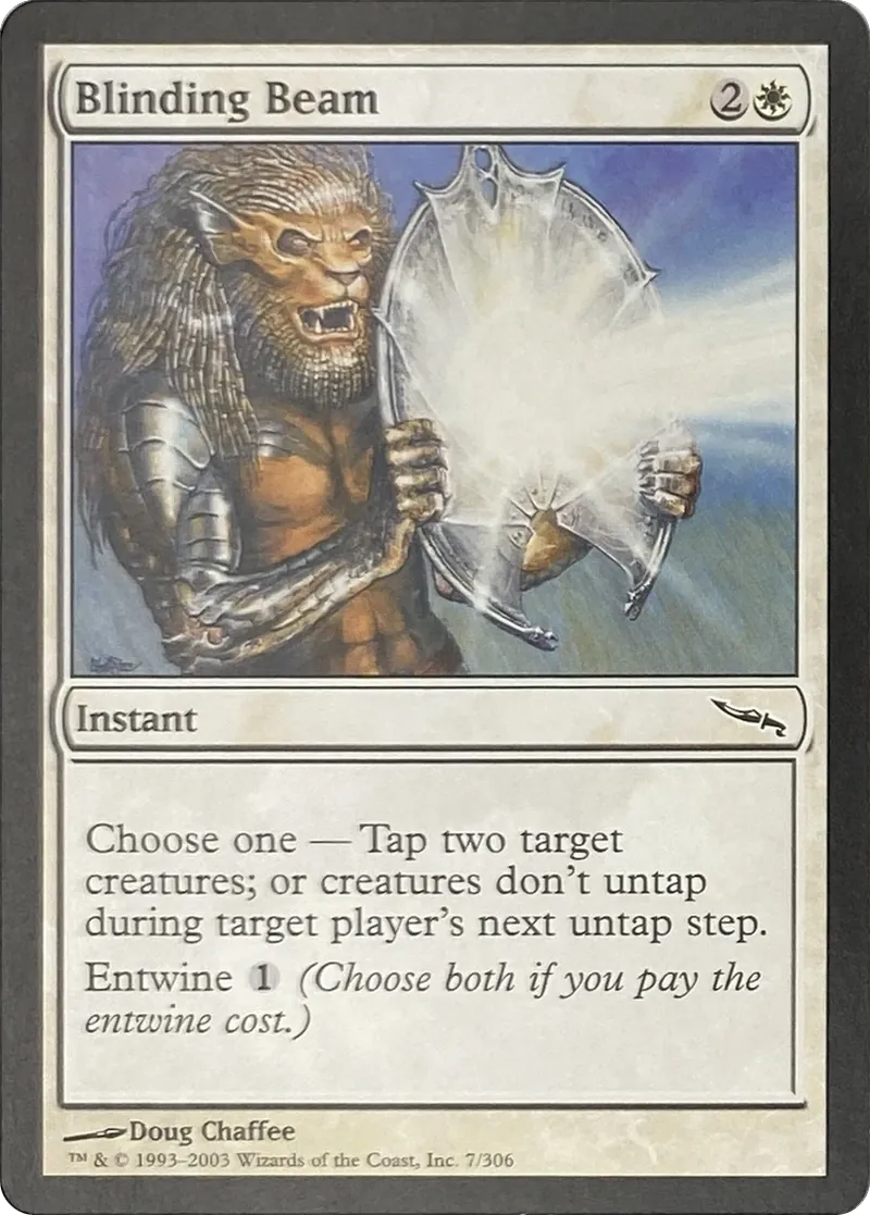 2003 Magic: The Gathering Mirrodin Blinding Beam #7/306 Common front