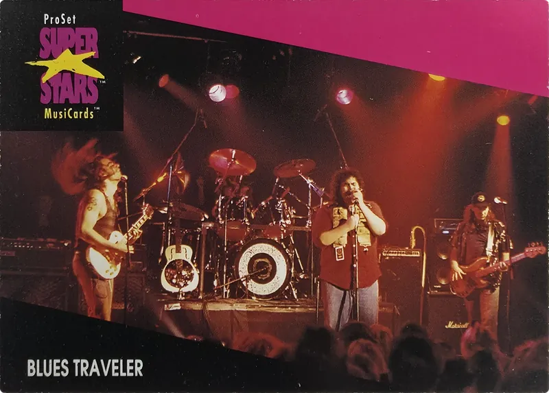 1991 Pro Set SuperStars MusiCards Blues Traveler #152 front