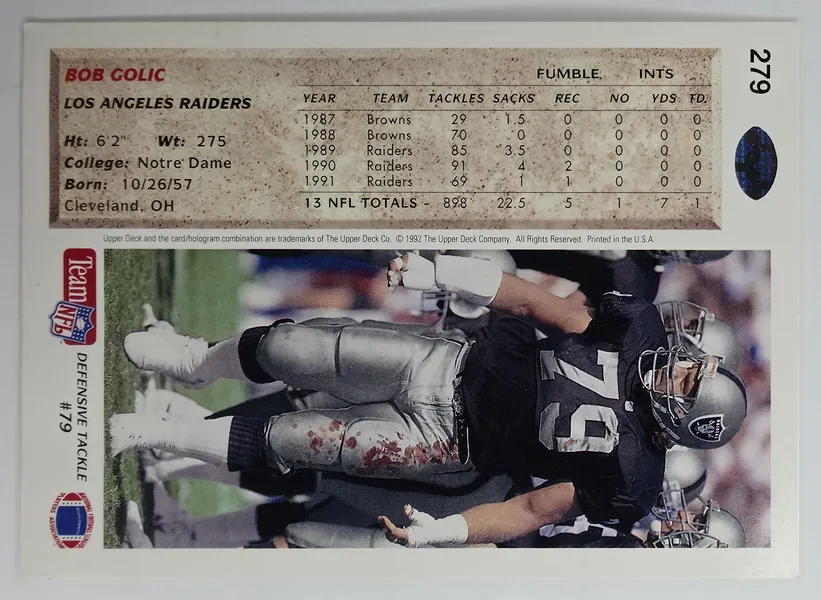 Bob Golic back