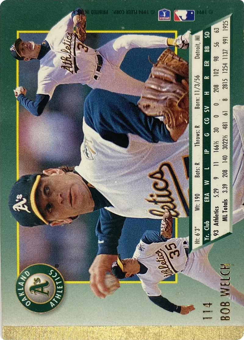 Bob Welch #114, back