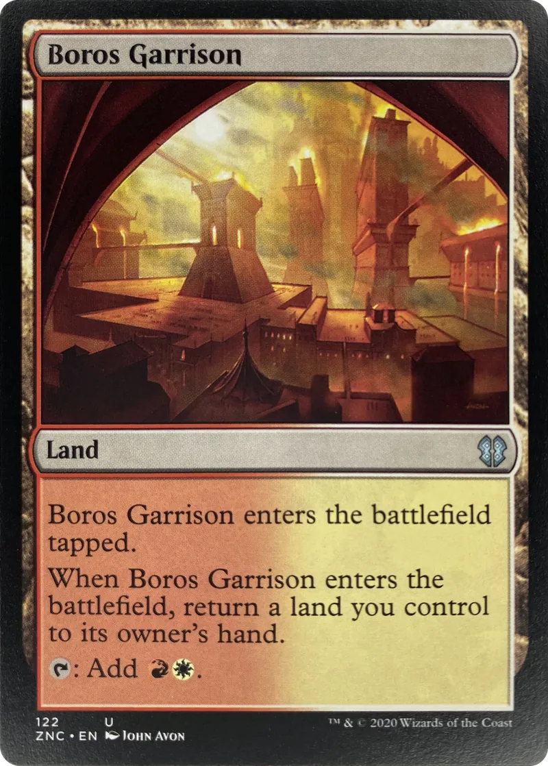 2020 Magic: The Gathering Commander: Zendikar Rising Boros Garrison #122 Uncommon front