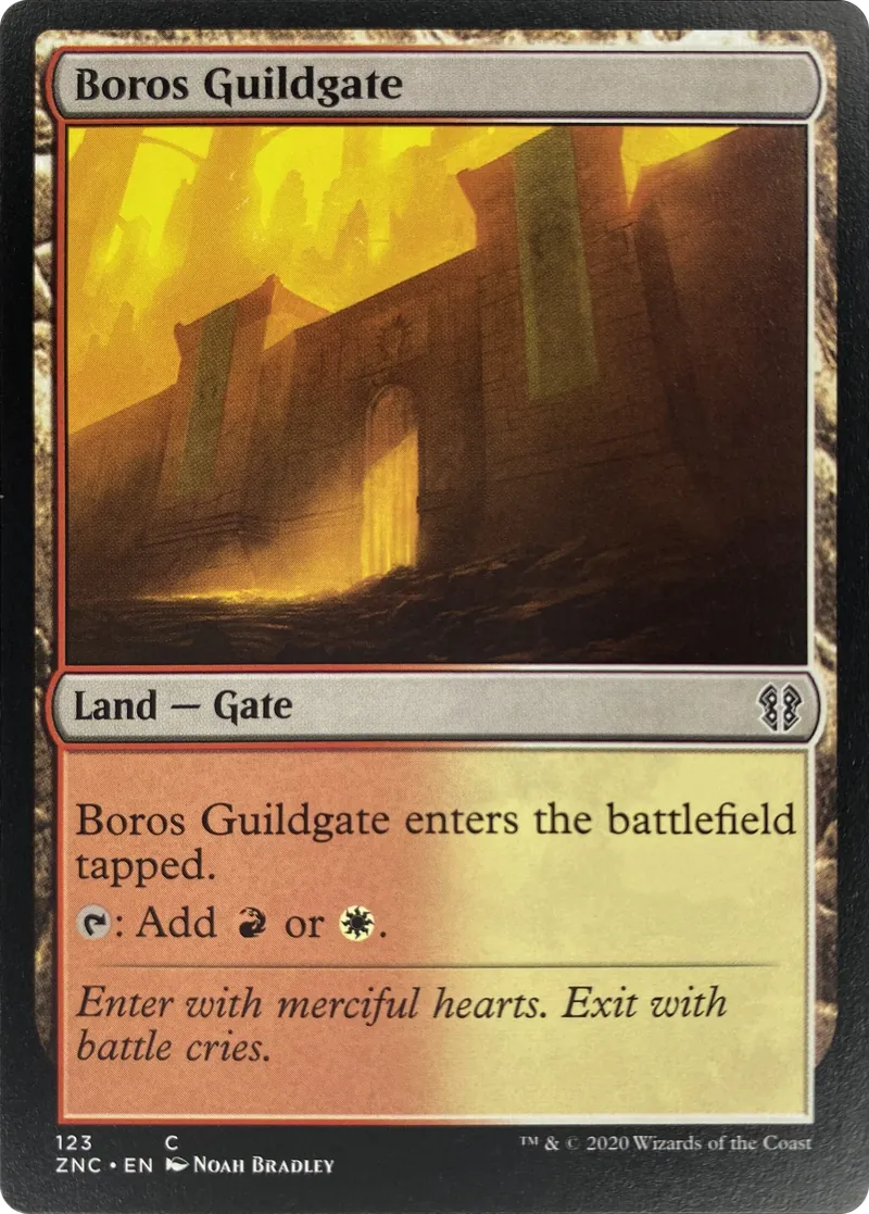 2020 Magic: The Gathering Commander: Zendikar Rising Boros Guildgate #123 Common front