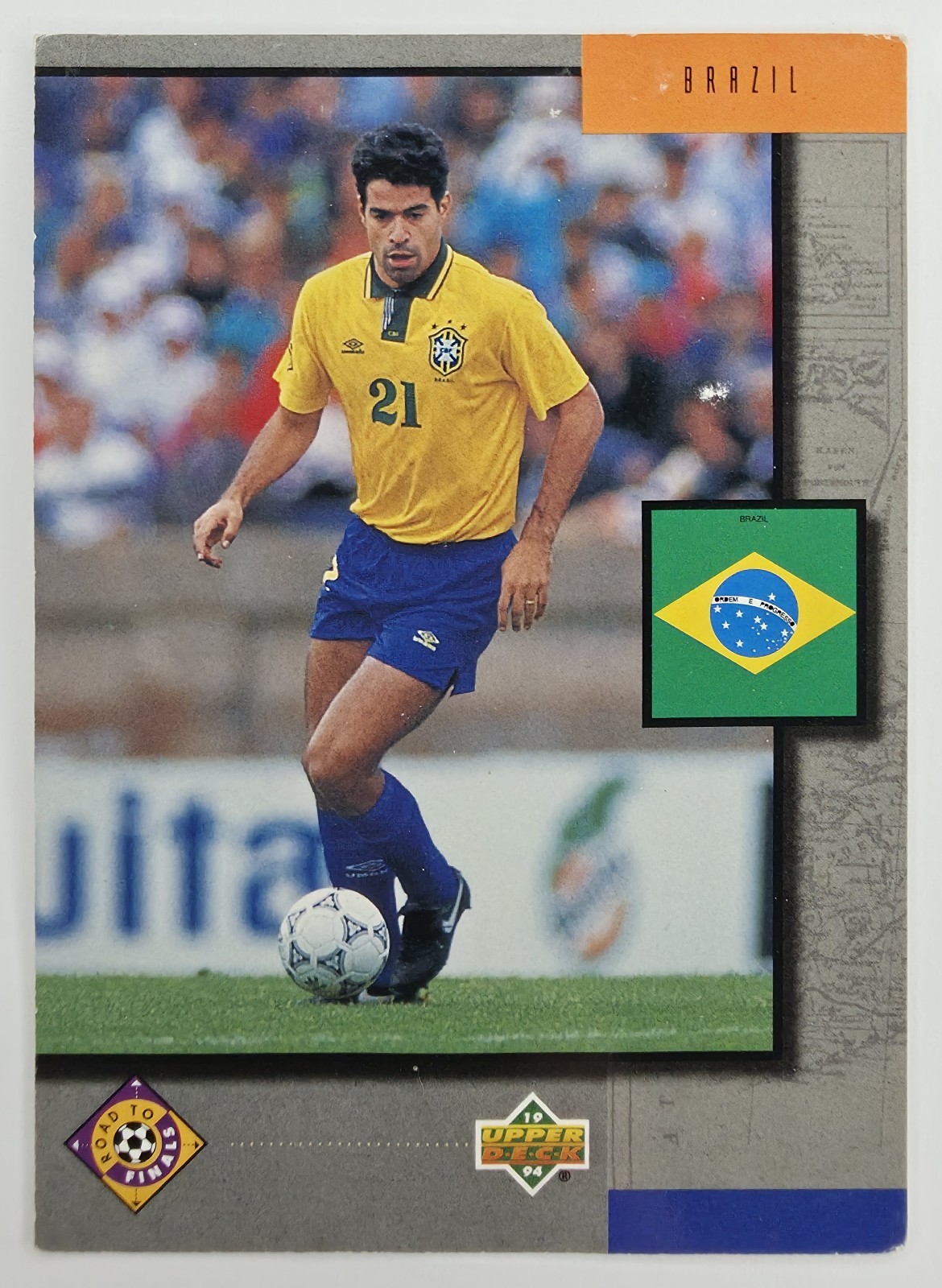 1994 Upper Deck World Cup English/Spanish Brazil #313 Road to Finals front