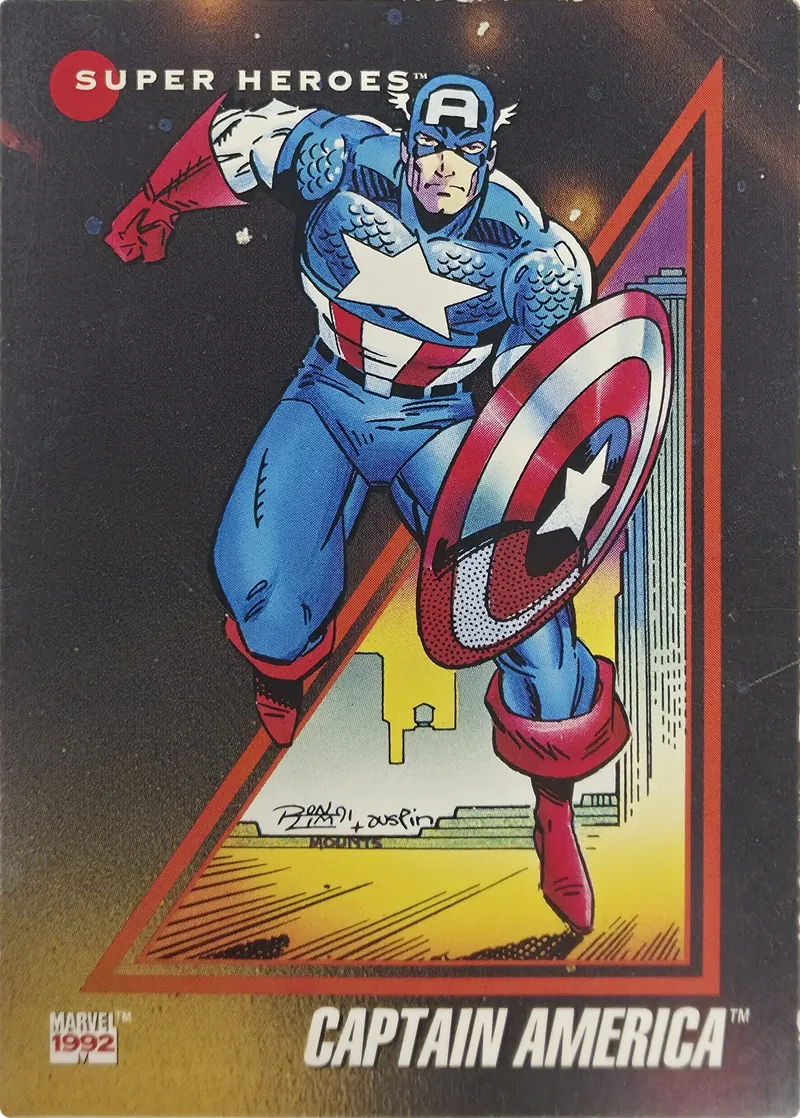 1992 Impel Marvel Universe Series III Captain America #37, front