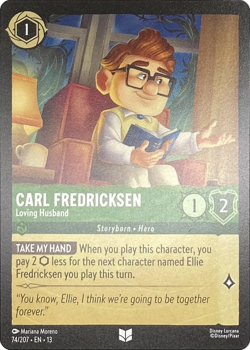 2026 Disney Lorcana Attack of the Vine! Carl Fredricksen - Loving Husband #74/207 Uncommon front