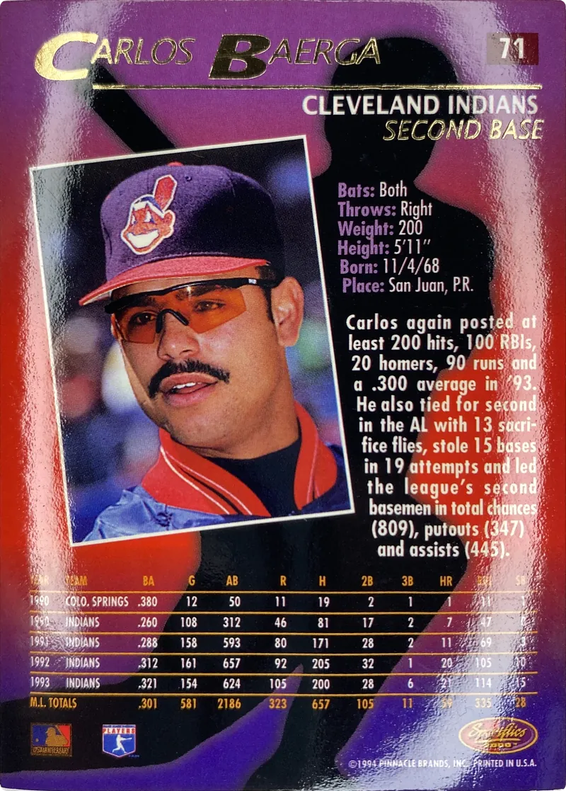 Carlos Baerga #71, back