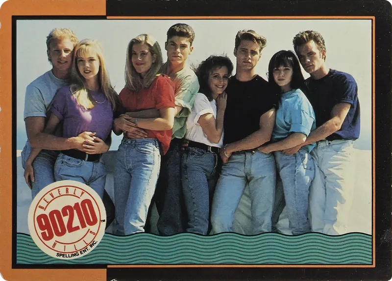 1991 Topps Beverly Hills 90210 Cast Photo #42 front