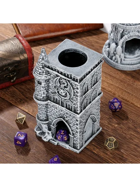 Castle Dice Tower, Resin, Gothic Design for Tabletop RPG, photo 1