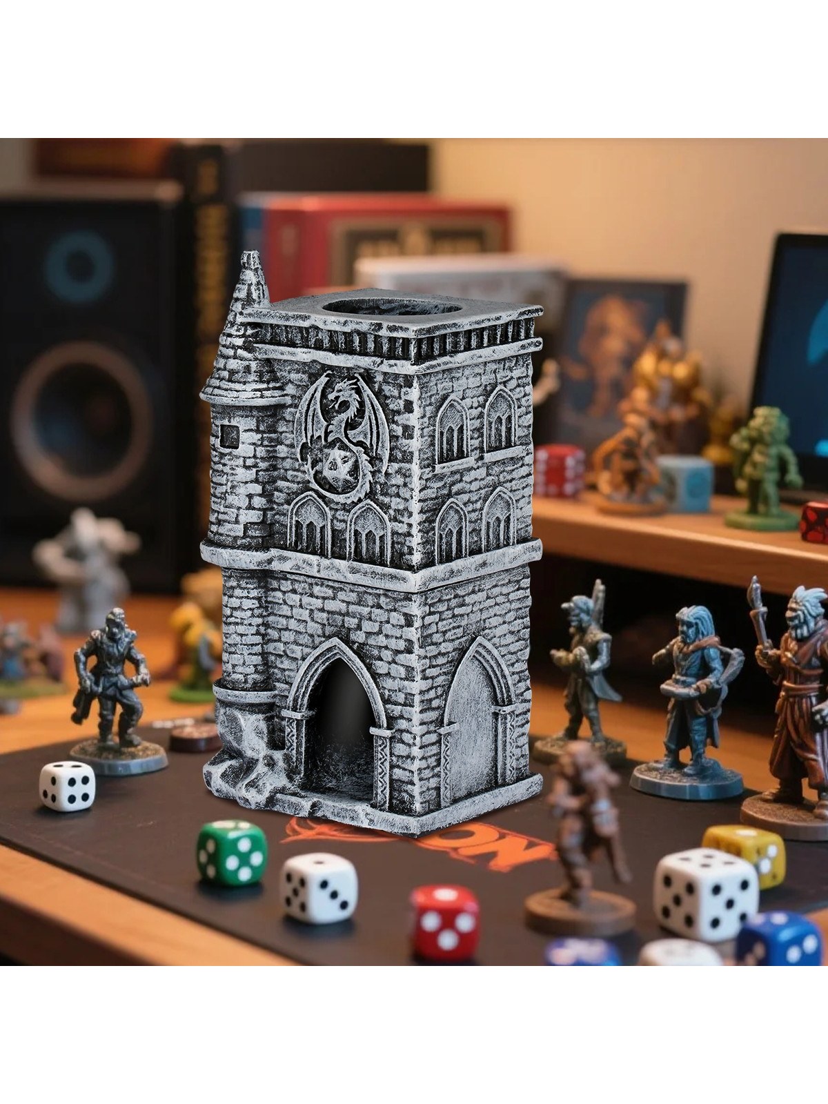 Castle Dice Tower, Resin, Gothic Design for Tabletop RPG, photo 2