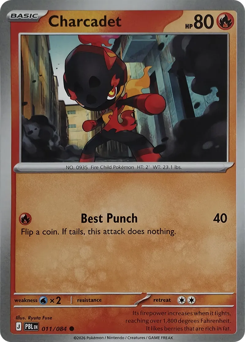 2026 Pokemon Pitch Black Charcadet #011/084 Common front