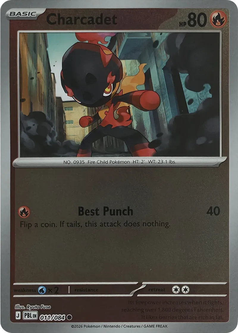 2026 Pokemon Pitch Black Charcadet #011/084 Common front