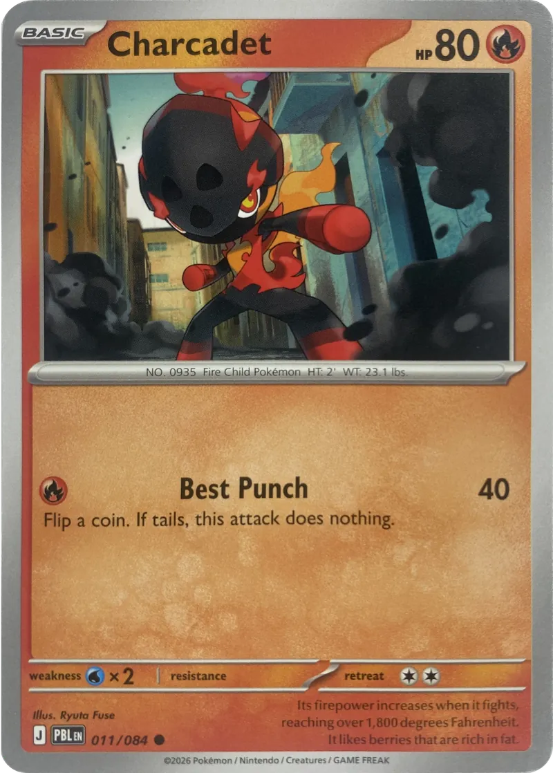 2026 Pokemon Pitch Black Charcadet #011/084 Common front