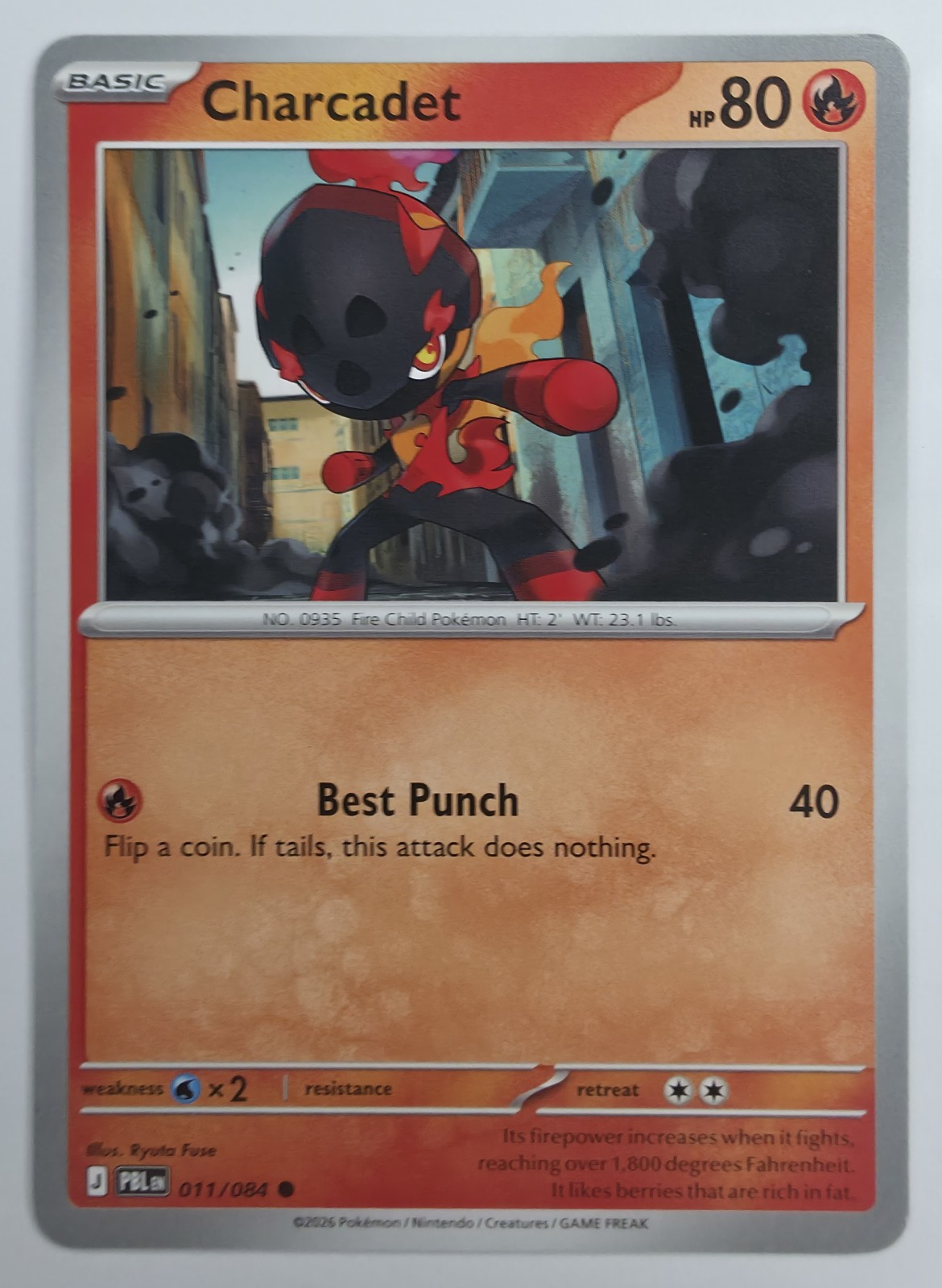 2026 Pokemon Pitch Black Charcadet #011/084 Common front