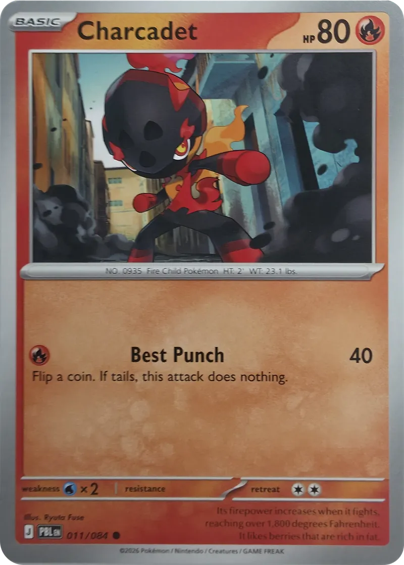 2026 Pokemon Pitch Black Charcadet #011/084 Common front